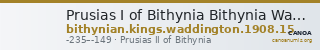 Prusias I of Bithynia Bithynia Waddington 1908 15 — CANOA