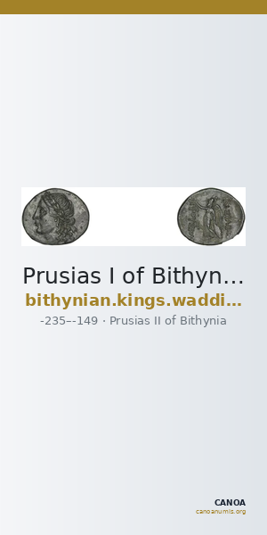 Prusias I of Bithynia Bithynia Waddington 1908 16 — CANOA