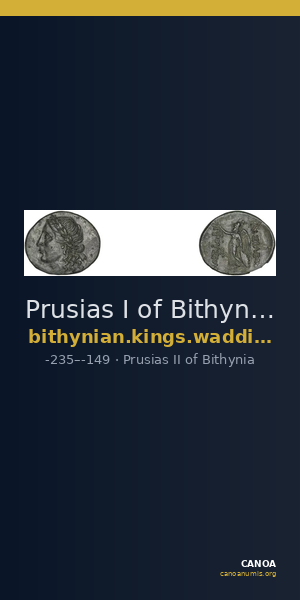 Prusias I of Bithynia Bithynia Waddington 1908 16 — CANOA
