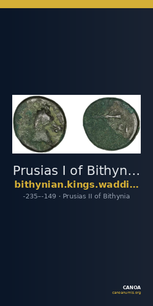 Prusias I of Bithynia Bithynia Waddington 1908 33 — CANOA