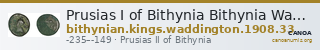 Prusias I of Bithynia Bithynia Waddington 1908 33 — CANOA