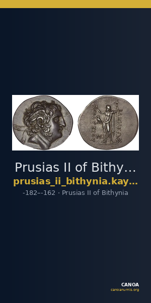 Prusias II of Bithynia Bithynia Kaye 2013 Early Group — CANOA