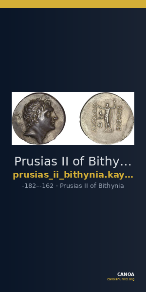 Prusias II of Bithynia Bithynia Kaye 2013 Middle Group — CANOA