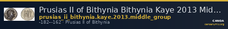 Prusias II of Bithynia Bithynia Kaye 2013 Middle Group — CANOA