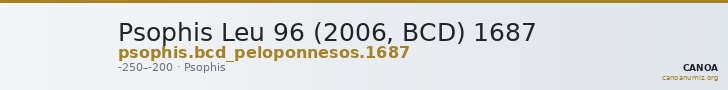 Psophis Leu 96 (2006, BCD) 1687 — CANOA