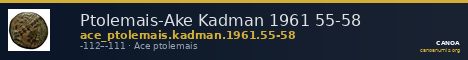 Ptolemais-Ake Kadman 1961 55-58 — CANOA