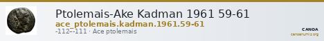 Ptolemais-Ake Kadman 1961 59-61 — CANOA
