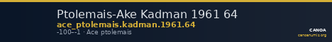 Ptolemais-Ake Kadman 1961 64 — CANOA