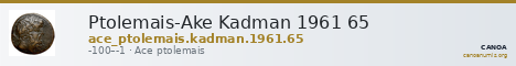 Ptolemais-Ake Kadman 1961 65 — CANOA