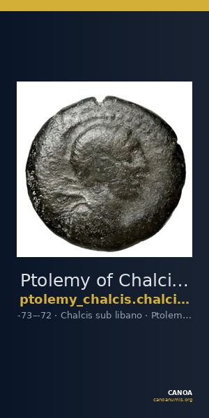 Ptolemy of Chalcis Chalcis sub Libano Herman 2006 1 — CANOA