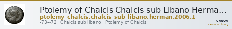 Ptolemy of Chalcis Chalcis sub Libano Herman 2006 1 — CANOA