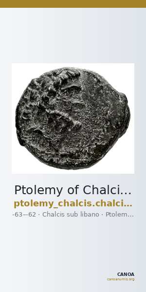 Ptolemy of Chalcis Chalcis sub Libano Herman 2006 4 — CANOA