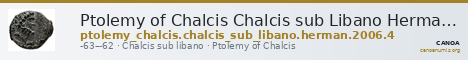 Ptolemy of Chalcis Chalcis sub Libano Herman 2006 4 — CANOA