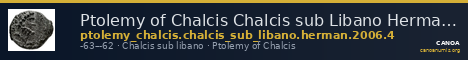 Ptolemy of Chalcis Chalcis sub Libano Herman 2006 4 — CANOA
