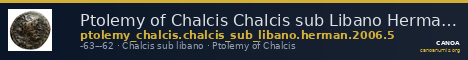 Ptolemy of Chalcis Chalcis sub Libano Herman 2006 5 — CANOA