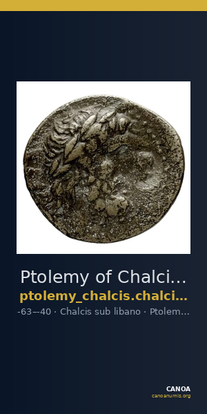 Ptolemy of Chalcis Chalcis sub Libano Herman 2006 7 — CANOA