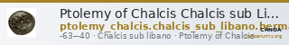 Ptolemy of Chalcis Chalcis sub Libano Herman 2006 7 — CANOA