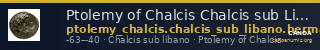 Ptolemy of Chalcis Chalcis sub Libano Herman 2006 7 — CANOA