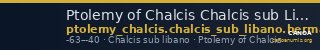 Ptolemy of Chalcis Chalcis sub Libano Herman 2006 8 — CANOA