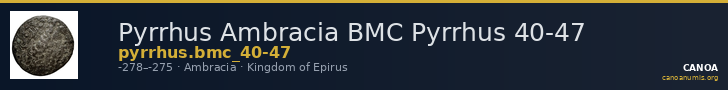 Pyrrhus Ambracia BMC Pyrrhus 40-47 — CANOA