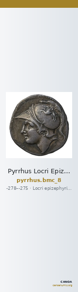 Pyrrhus Locri Epizephyrii BMC Pyrrhus 8 — CANOA