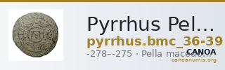 Pyrrhus Pella BMC Pyrrhus 36-39 — CANOA