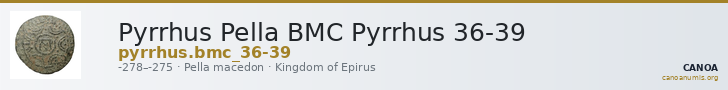 Pyrrhus Pella BMC Pyrrhus 36-39 — CANOA