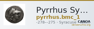 Pyrrhus Syracuse BMC Pyrrhus 1 — CANOA