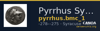 Pyrrhus Syracuse BMC Pyrrhus 1 — CANOA