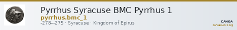 Pyrrhus Syracuse BMC Pyrrhus 1 — CANOA