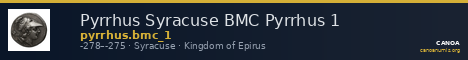 Pyrrhus Syracuse BMC Pyrrhus 1 — CANOA