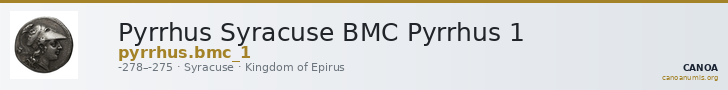 Pyrrhus Syracuse BMC Pyrrhus 1 — CANOA