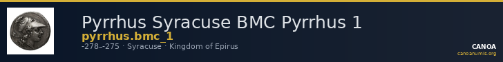 Pyrrhus Syracuse BMC Pyrrhus 1 — CANOA