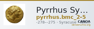 Pyrrhus Syracuse BMC Pyrrhus 2-5 — CANOA