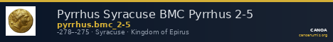 Pyrrhus Syracuse BMC Pyrrhus 2-5 — CANOA