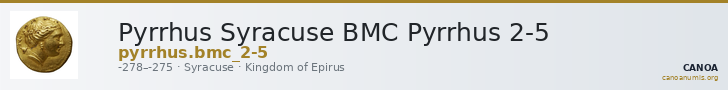 Pyrrhus Syracuse BMC Pyrrhus 2-5 — CANOA