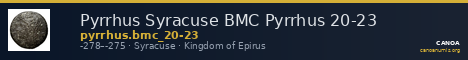 Pyrrhus Syracuse BMC Pyrrhus 20-23 — CANOA