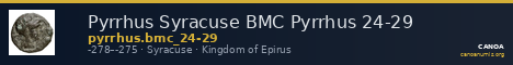 Pyrrhus Syracuse BMC Pyrrhus 24-29 — CANOA