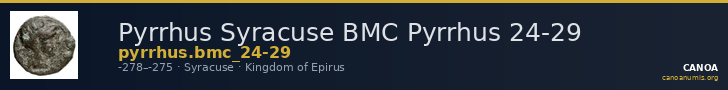 Pyrrhus Syracuse BMC Pyrrhus 24-29 — CANOA