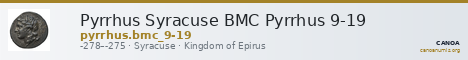 Pyrrhus Syracuse BMC Pyrrhus 9-19 — CANOA