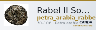 Rabel II Soter of Nabataea Petra Barkay 2019 222, 226-34 — CANOA