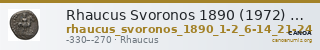 Rhaucus Svoronos 1890 (1972) 1-2, 6-14, 21-24 — CANOA