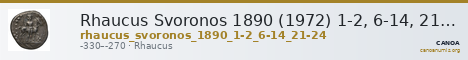 Rhaucus Svoronos 1890 (1972) 1-2, 6-14, 21-24 — CANOA