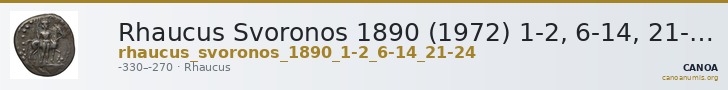 Rhaucus Svoronos 1890 (1972) 1-2, 6-14, 21-24 — CANOA