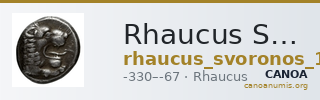 Rhaucus Svoronos 1890 (1972) 19-20 — CANOA