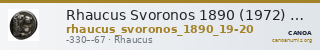 Rhaucus Svoronos 1890 (1972) 19-20 — CANOA