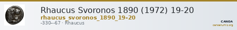Rhaucus Svoronos 1890 (1972) 19-20 — CANOA