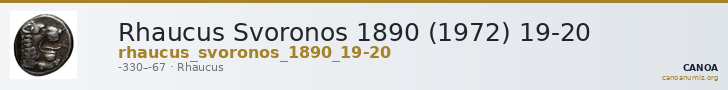 Rhaucus Svoronos 1890 (1972) 19-20 — CANOA