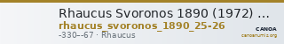 Rhaucus Svoronos 1890 (1972) 25-26 — CANOA