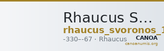 Rhaucus Svoronos 1890 (1972) 28 — CANOA